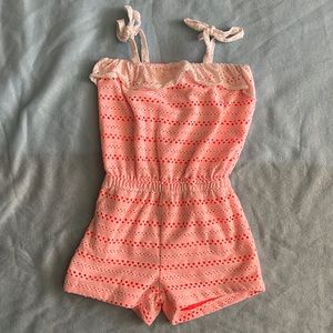 Pink house girls romper